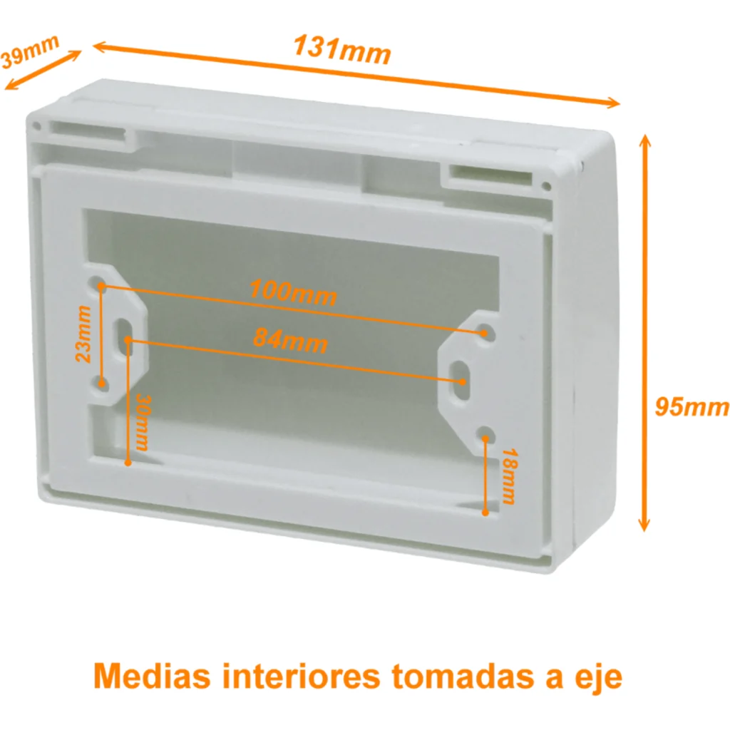 Cubierta Abatible Blanca 131x95mm para Placa Faceplate y Caja Chuqui