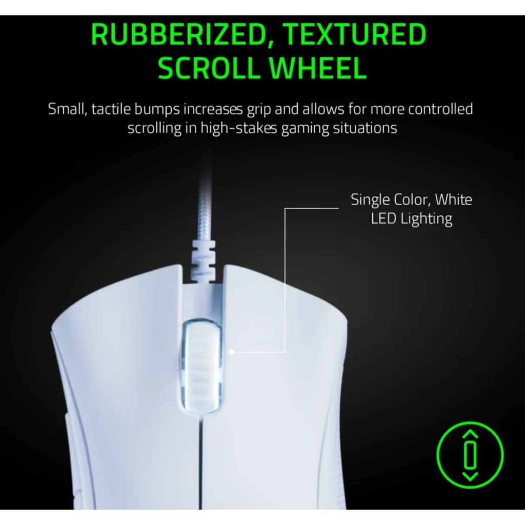 Imagen 4 de Mouse Gamer Alámbrico Razer DeathAdder Essential Ergo Óptico 6400 DPI  Blanco