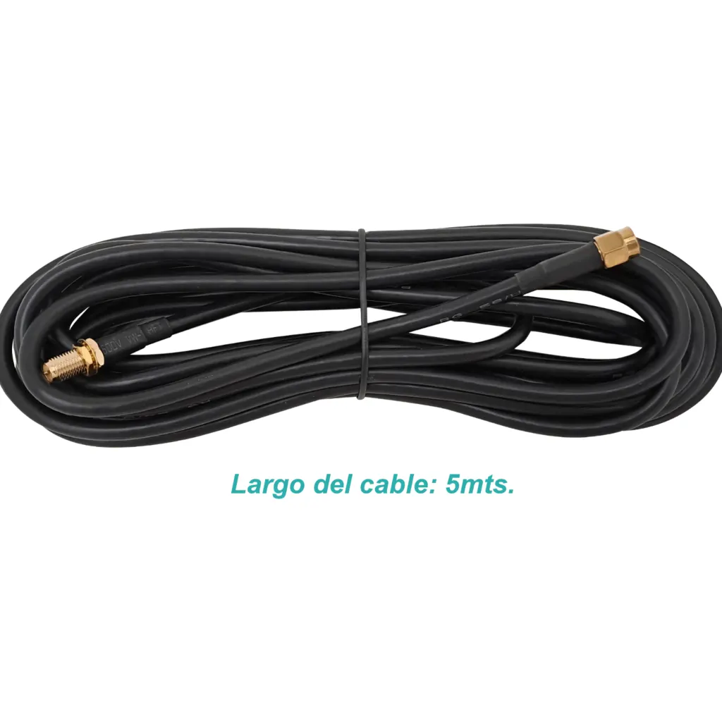 Imagen 1 de 5mt RPSMA-Hembra RPSMA-Macho RG58 Cable Coaxial Negro 500cm