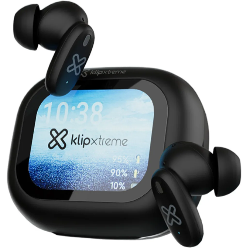 Klip Xtreme - True wireless earphones - Para Phone / Para Portable electronics / Para Tablet - Wireless - 15Hrs Display Black