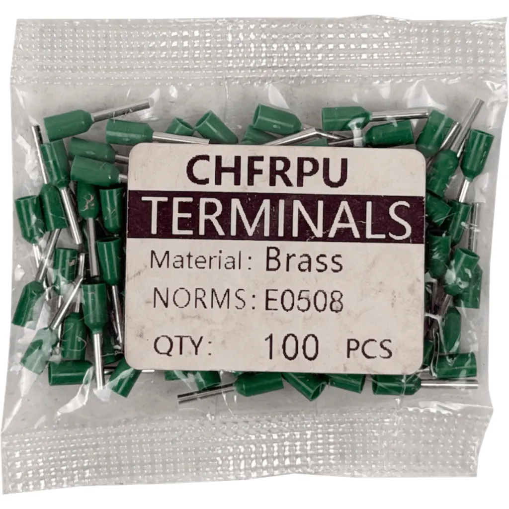 Imagen 2 de Verde 0,5mm2 8/14mm 100-unid AWG22 Ferrules Terminal Aislado Crimpeabl