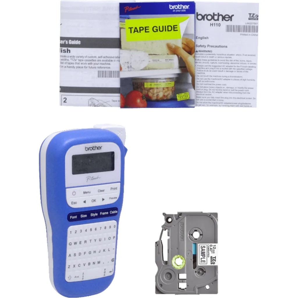 Imagen 1 de BROTHER Azul QWERTY Rotuladora Etiquetadora TZe/3,5-12mm req/6-AAA