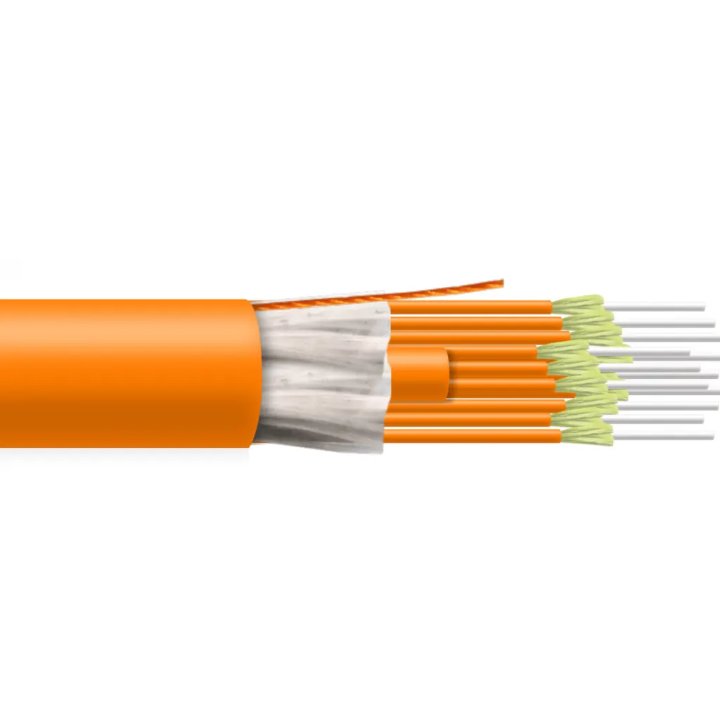 12-Fibras OM1 Cable 12mm Interior 1-mt LSZH Tight Buffer MM 62,5/125um