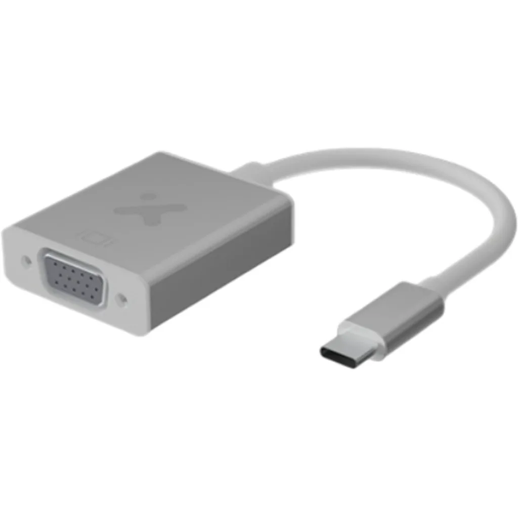 Xtech - Display adapter - USB Type C - VGA - Aluminum silver - XTC-552