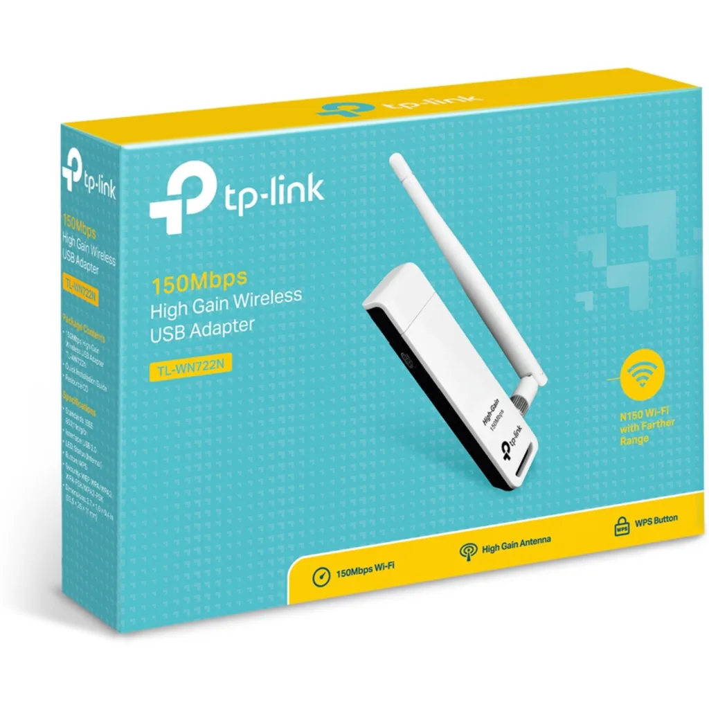 Imagen 4 de Adaptador de Red USB 2.0 WIFI N150 Vel. 150 Mbps con antena / TL-WN722N