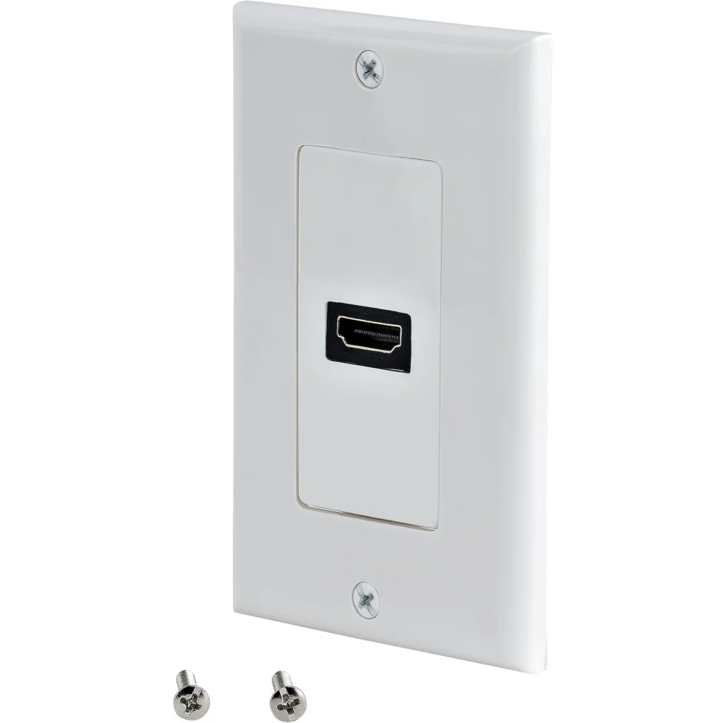 Tapa de Pared HDMI Hembra de 1 Salida Color Blanco