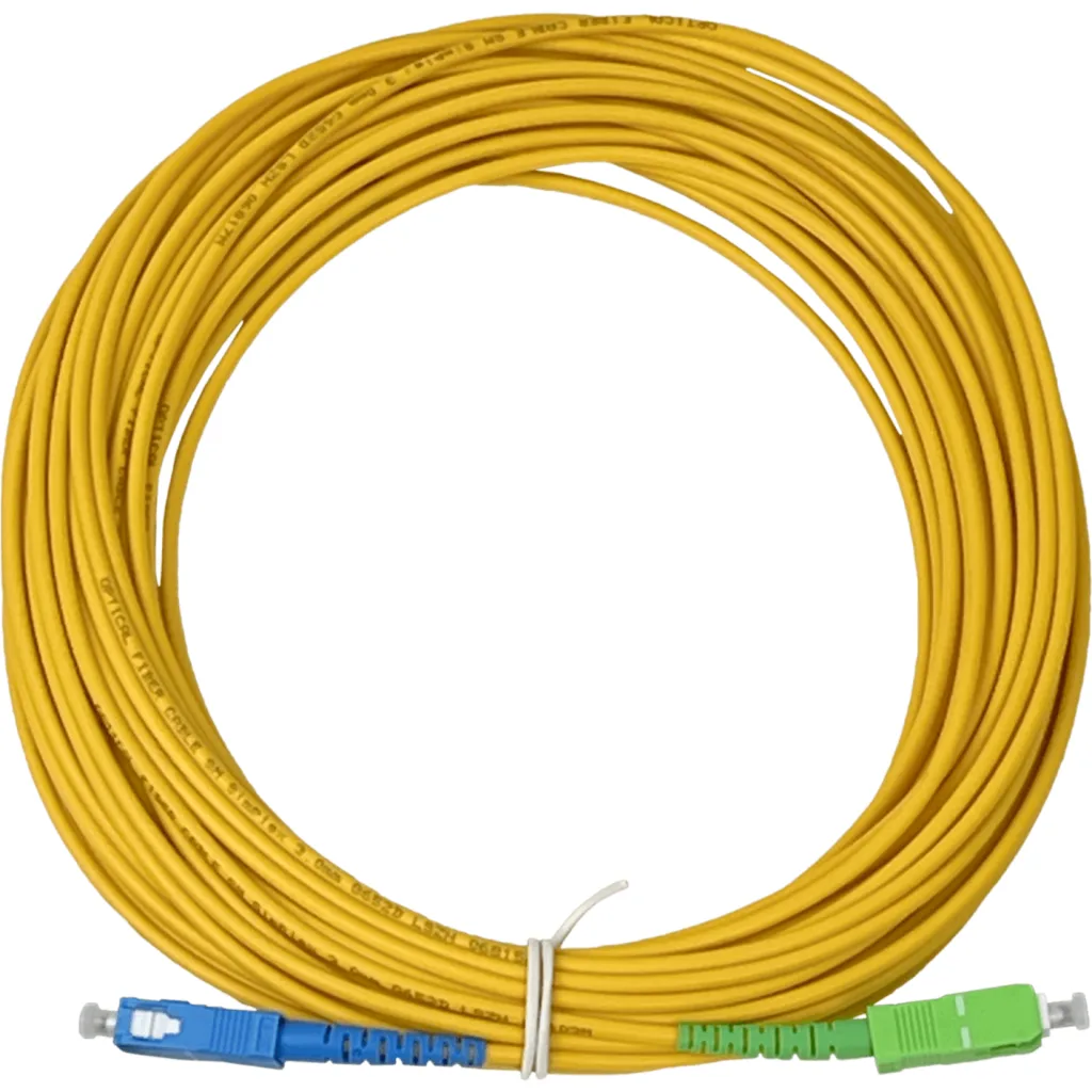 Imagen 1 de 15mt SC/APC-SC/UPC MonoModo SM Simplex Jumper Cable Fibra 3mm 9/125um