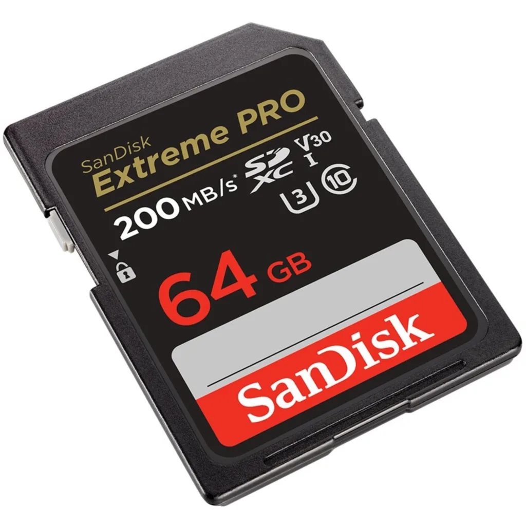 Memoria SDXC 64GB SanDiskExtreme PRO UHS-I C10U3V30 Lec 200MB/s Esc 90MB/s