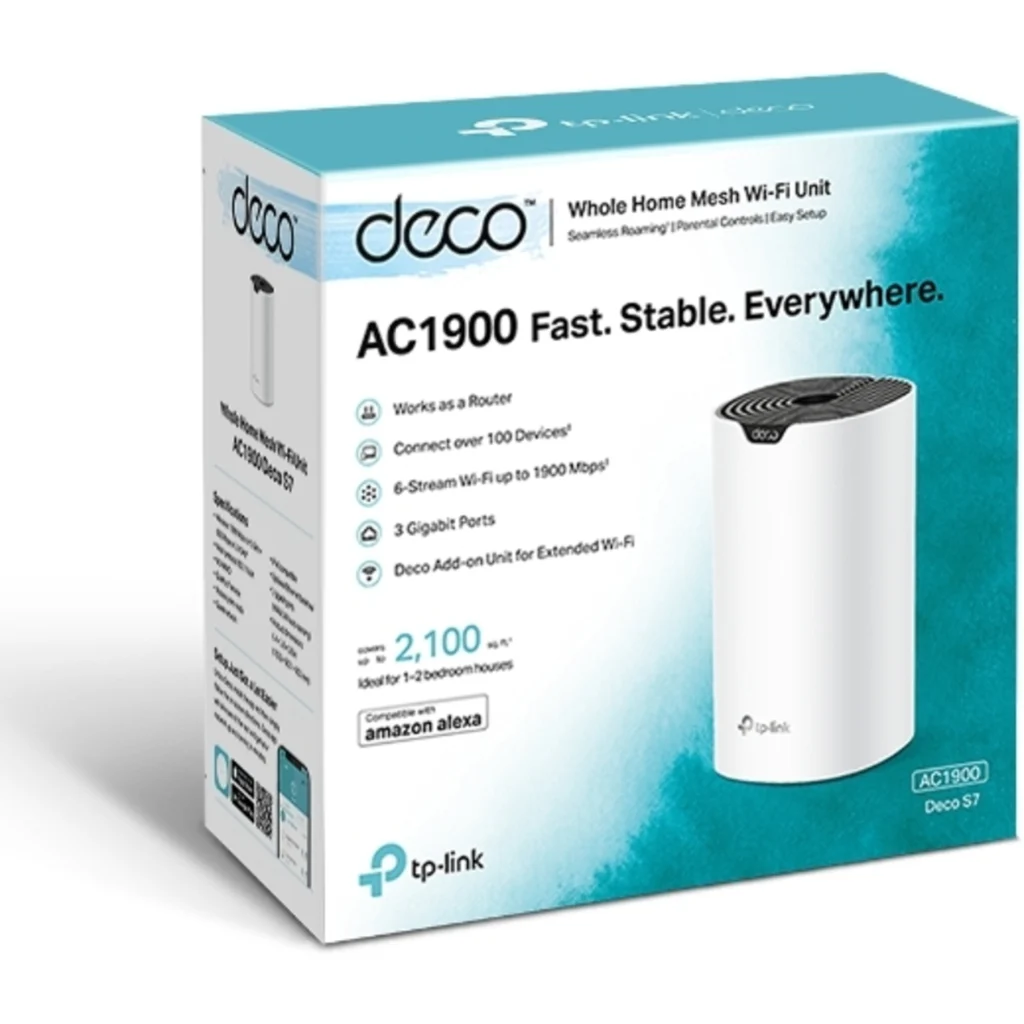 Imagen 2 de TP-LINK DECO ROUTER MESH AC1900 Wi-Fi WHOLE HOME SYSTEM US / Deco S7 (1-pack)