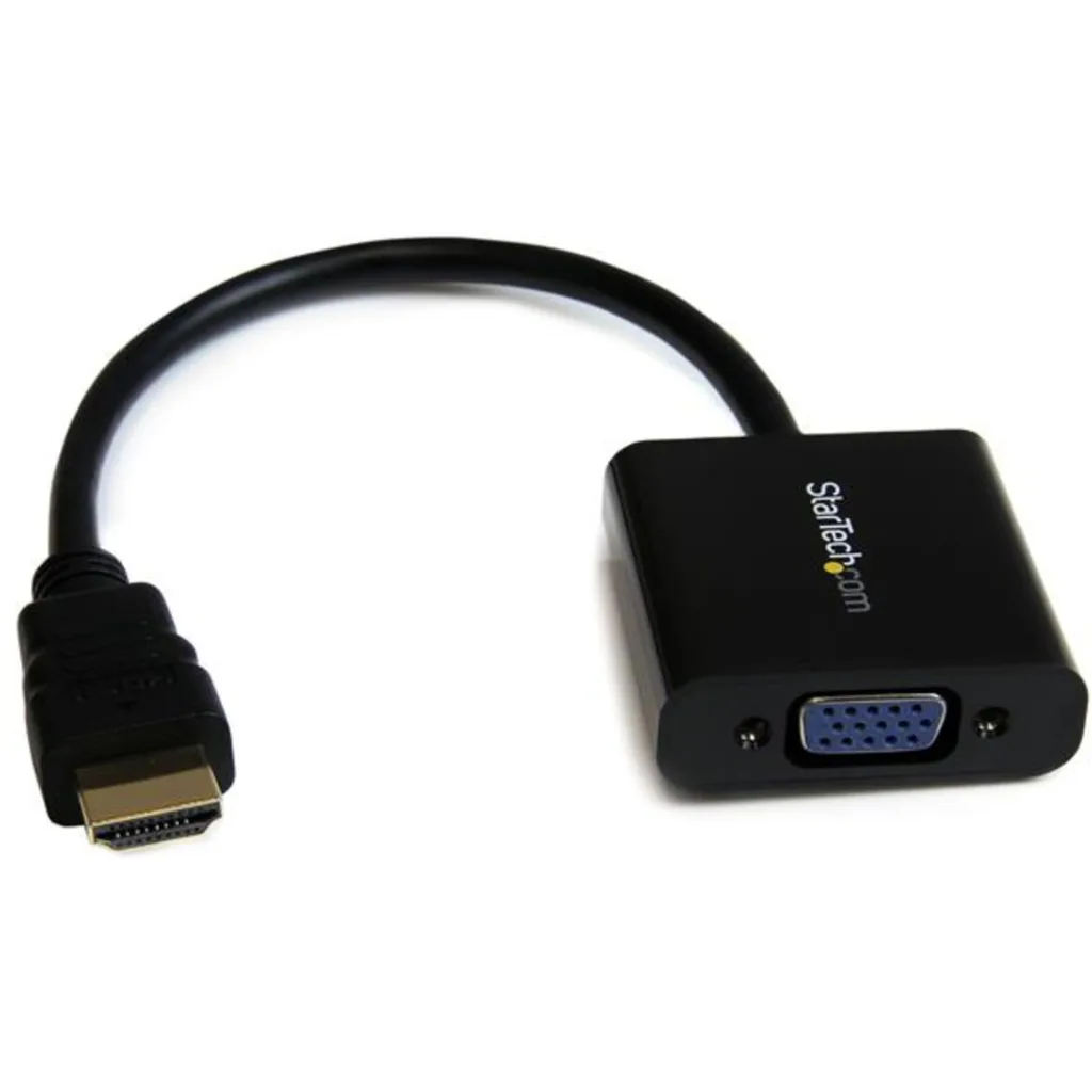 Adaptador Startech HDMI Macho a VGA Hembra Resolución 1920x1080 (1080p)
