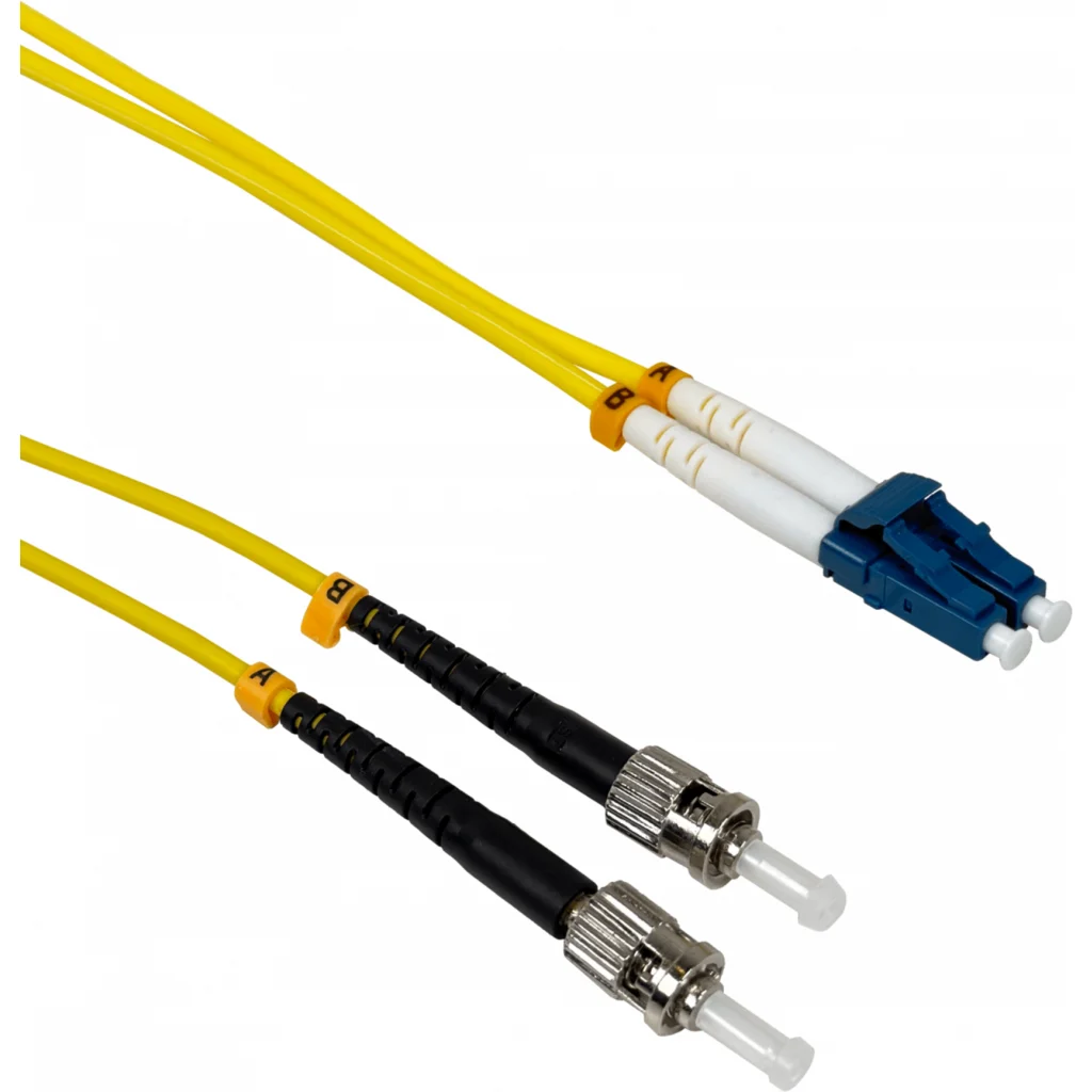 Imagen 2 de 10mt LC-ST/UPC MonoModo SM Duplex Jumper Cable Fibra 9/125um 3mm LSZH