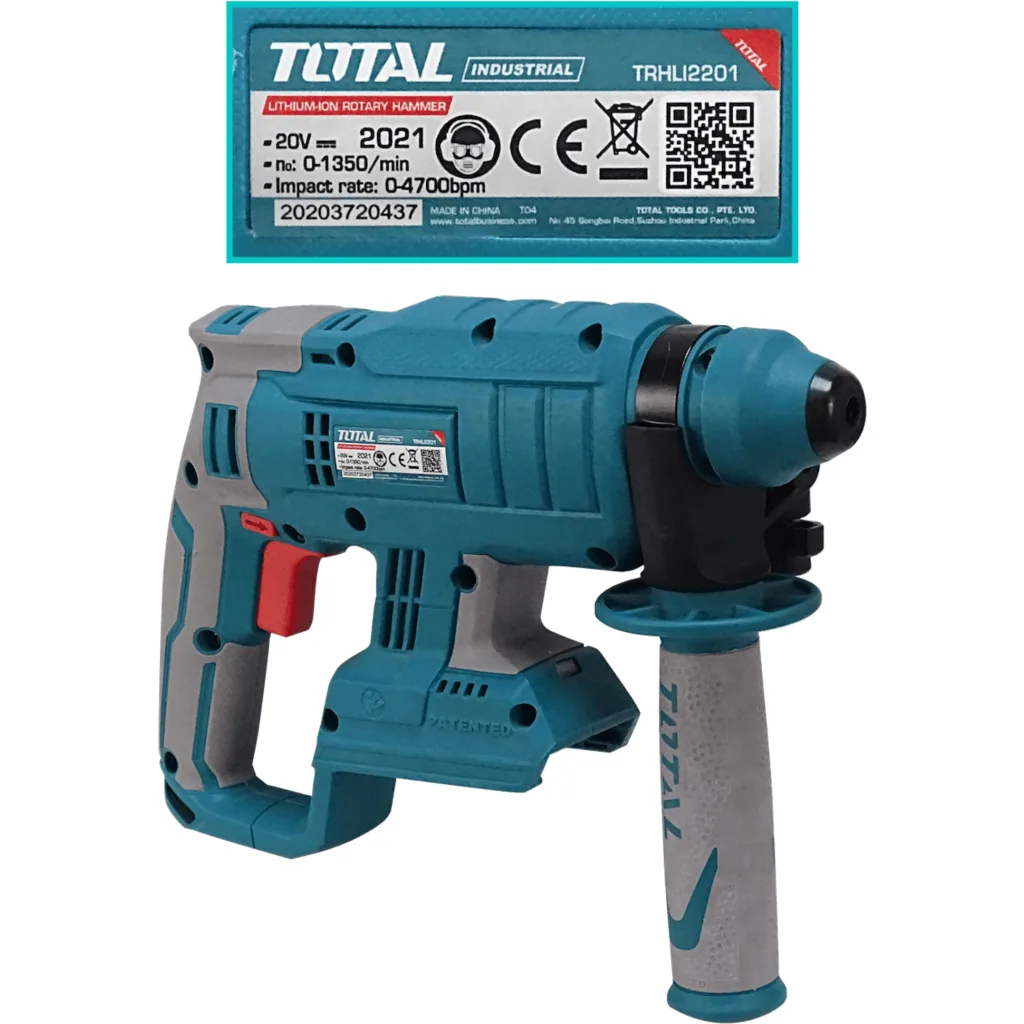 TOTAL Rotomartillo requiere bateria-20V inalambrico impacto SDS PLUS