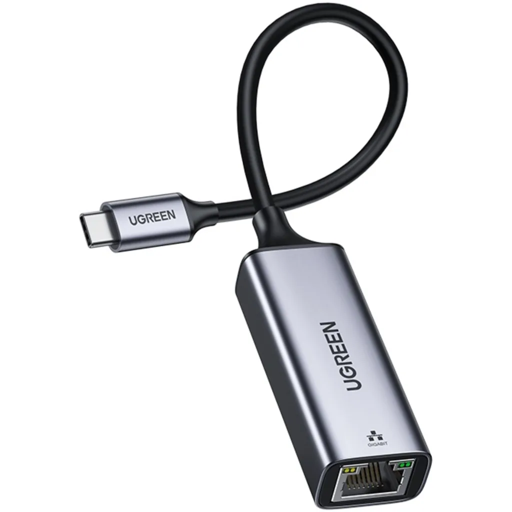 Adaptador Ugreen USB-C 3.1 RJ-45 Gigabit 10/100/1000 Material Aluminio CM199