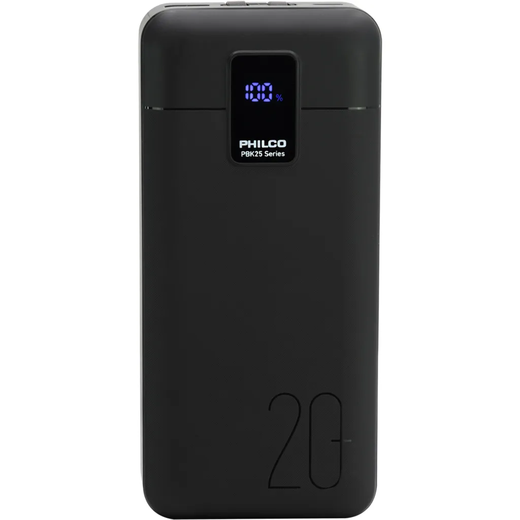Imagen 3 de Power Bank Philco PBK25-20K 20.000mAh  PD 22.5W Color negro
