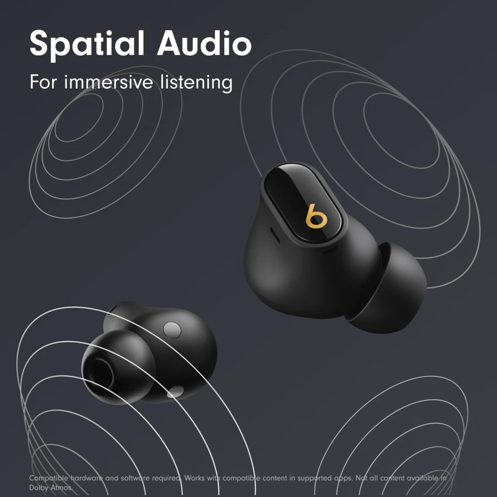 Imagen 3 de Audífonos Apple Beats Studio Buds+ Inalámbricos con Cancelación Ruido Negro/Oro