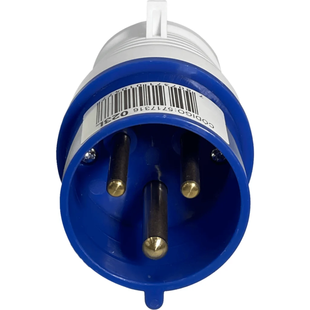 Imagen 1 de PCE Typ023-6h 32A IP44 Macho Volante Enchufe Industrial 690V 2P+T