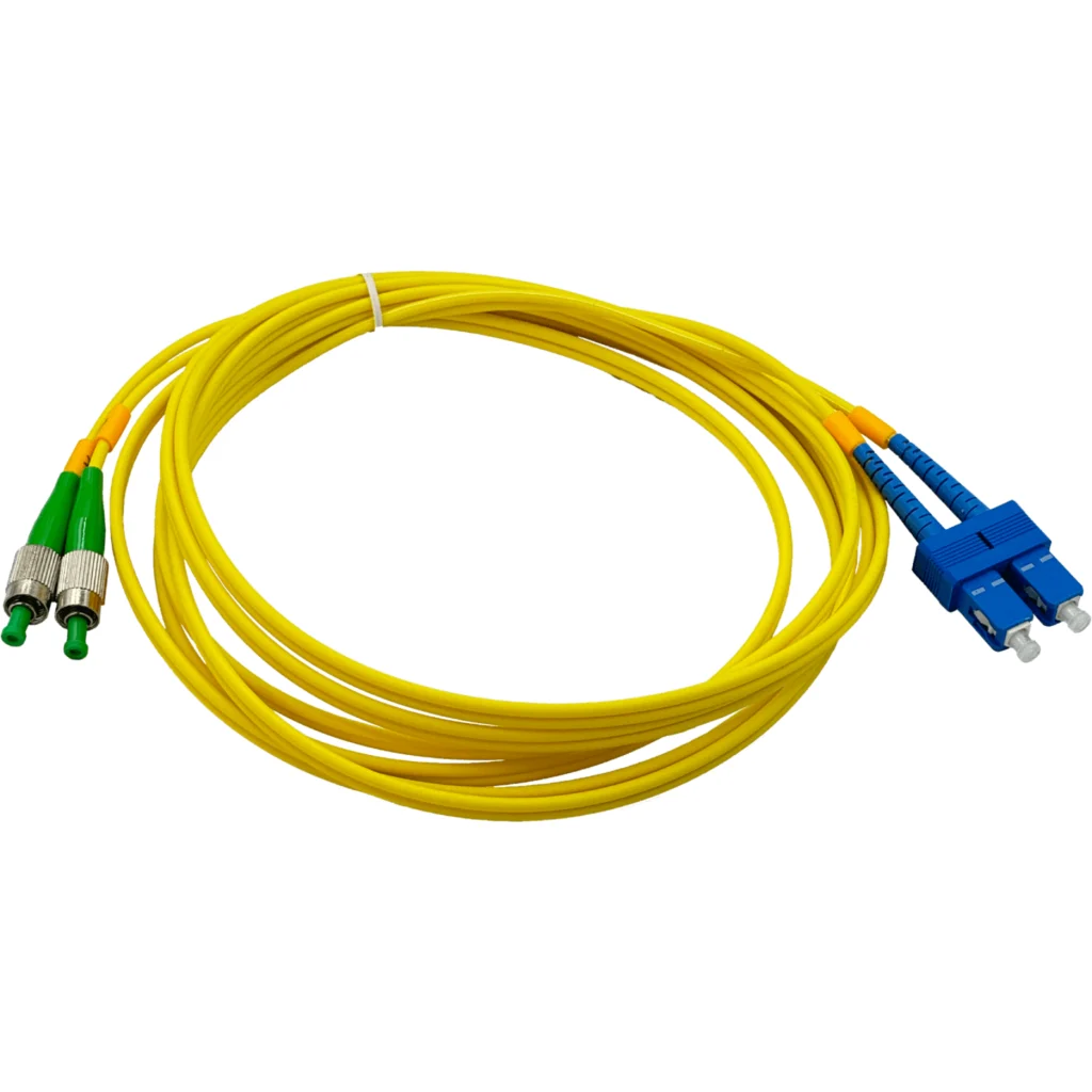 Imagen 1 de 3mt SC/UPC-FC/APC MonoModo SM Duplex Jumper Cable Fibra 9/125um 3mm