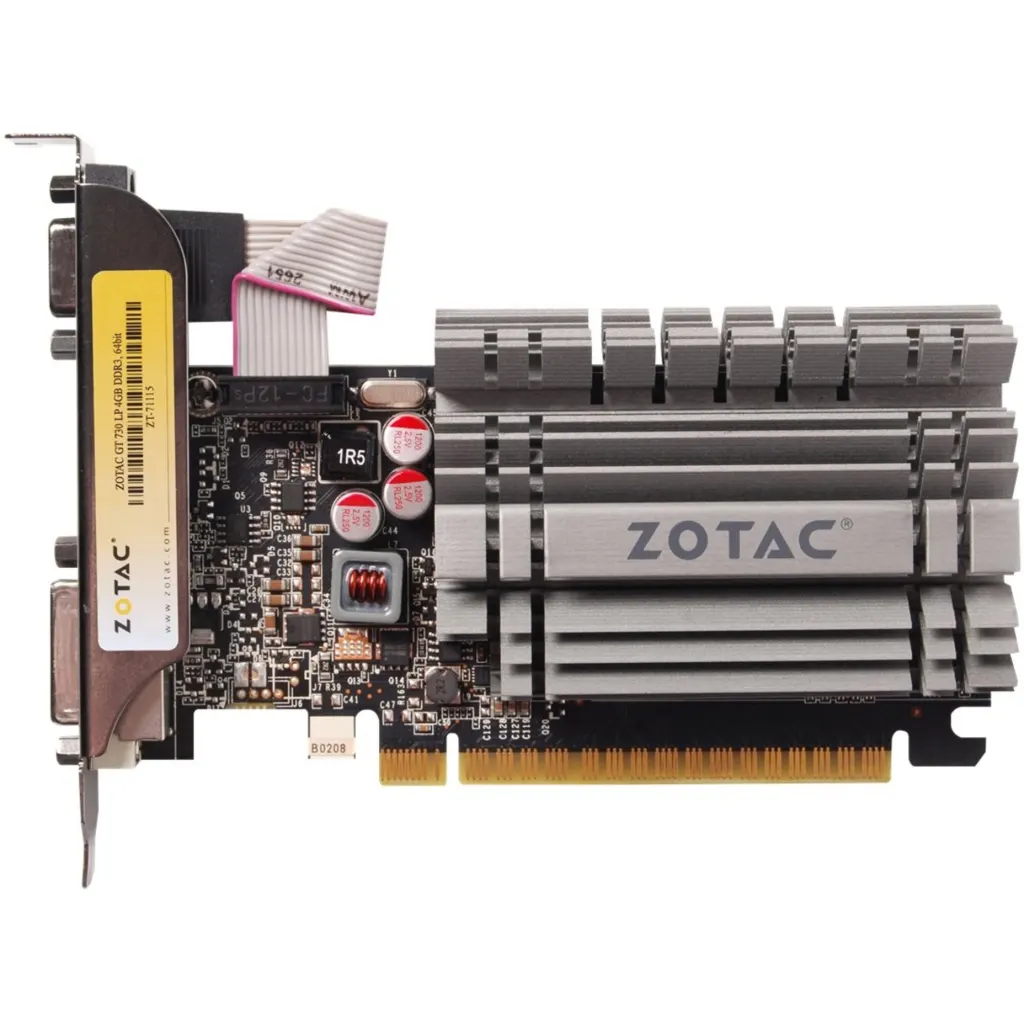 Imagen 1 de Tarjeta de Video Zotac NV-GF-GT730 4GB DDR3 PCIe HDMI DVI VGA Low Profile Pasivo