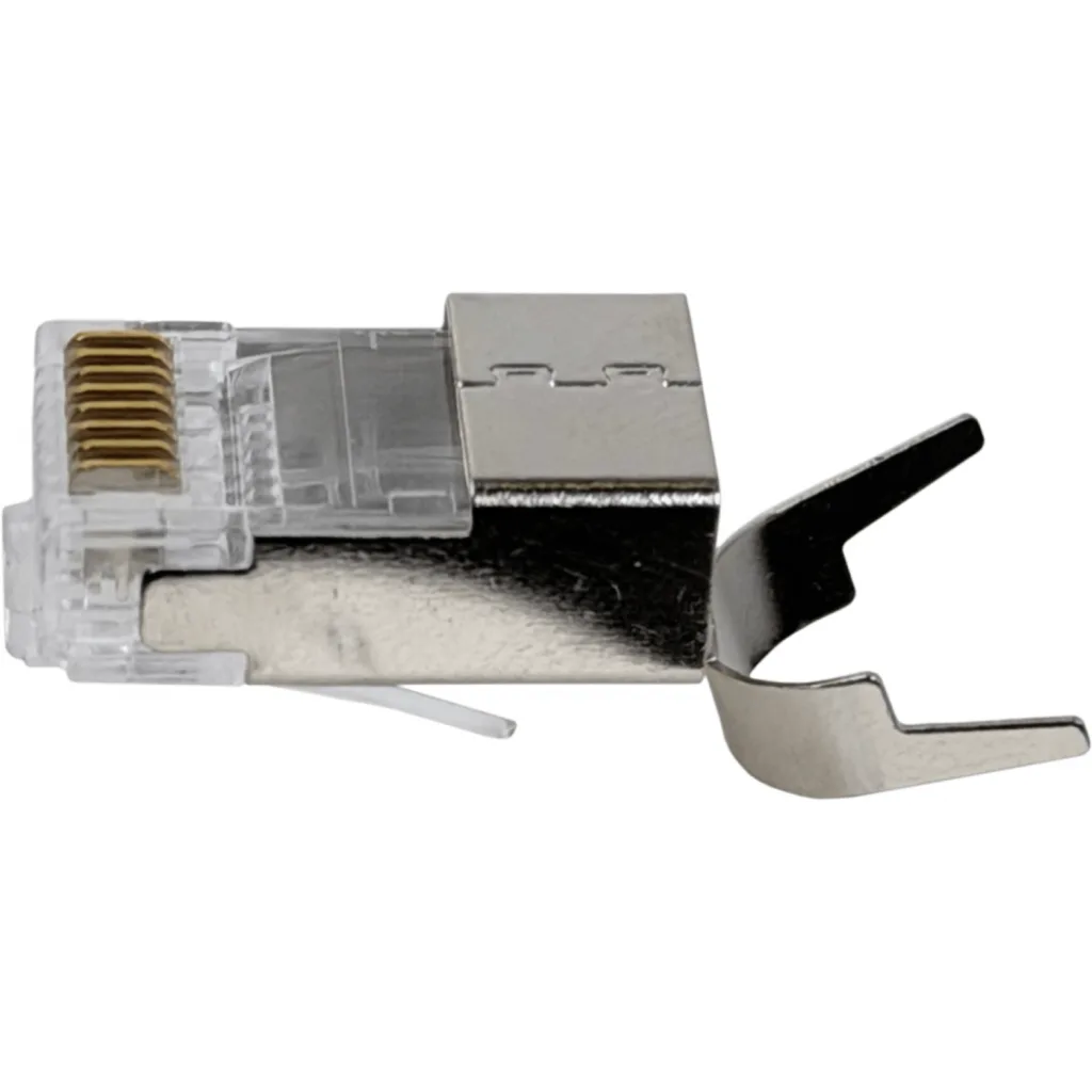 Imagen 2 de CAT7 1,3mm RJ45 8P8C Bolsa 10-Conectores Machos Crimpeables oro-50um