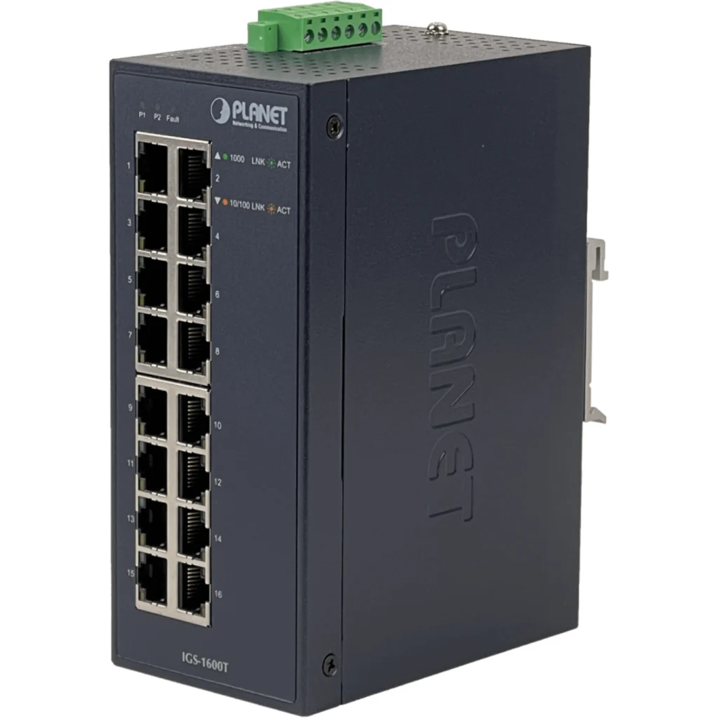 Switch Industrial Planet IGS-1600T 16 Puertos 10/100/1000T Gigabit