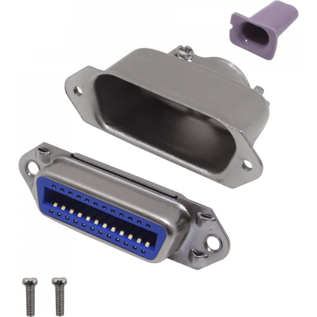 Imagen 1 de Conector 24-pin Hembra soldable Centronics CEN24 c/Tapa-Metalica