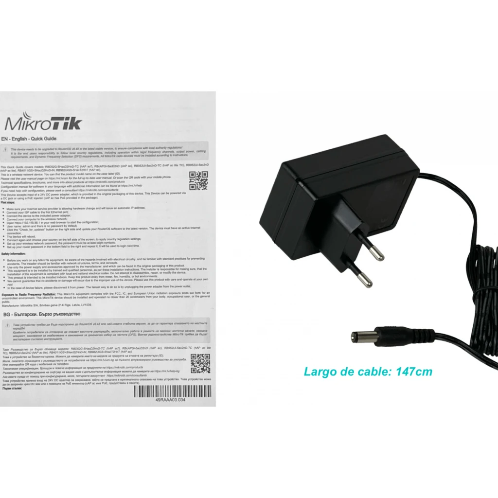 Imagen 2 de Router Mikrotik HAP-AC, 5-1000 1-SFP AC1750 2,4GHz/5GHz USB 