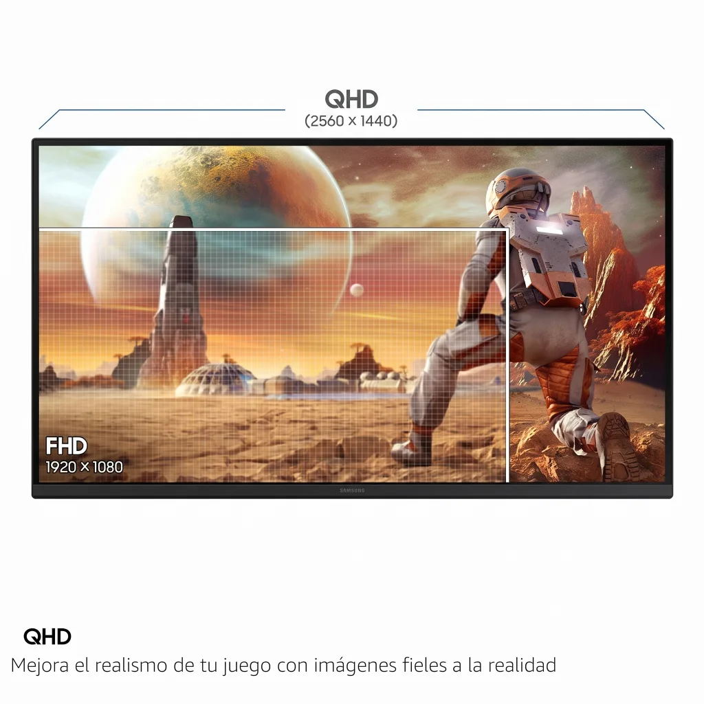 Imagen 2 de Monitor Gamer Samsung Odyssey G5 G50F 27" QHD 2560*2440 HDMI 180Hz 1ms GTG  