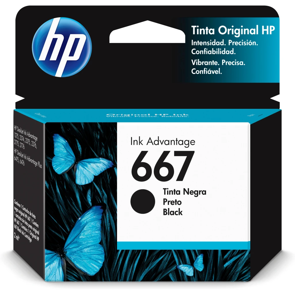 Cartridge HP 667 Negro Comp. DeskJet 6000 6400 1200 2300 2700 4100, 120 Paginas