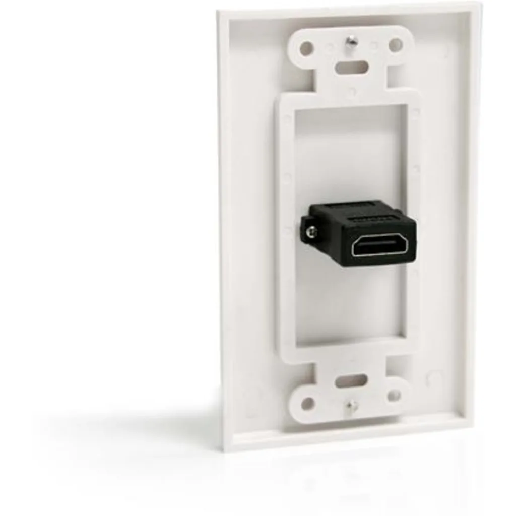 Imagen 1 de Tapa de Pared HDMI Hembra de 1 Salida Color Blanco