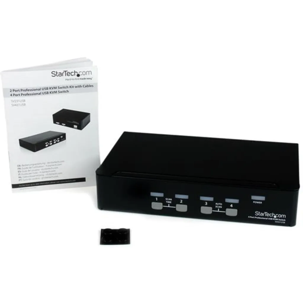 Imagen 3 de Switch Conmutador Profesional KVM 4 Puertos VGA 4 Puertos USB Hasta 1920x1440 1U