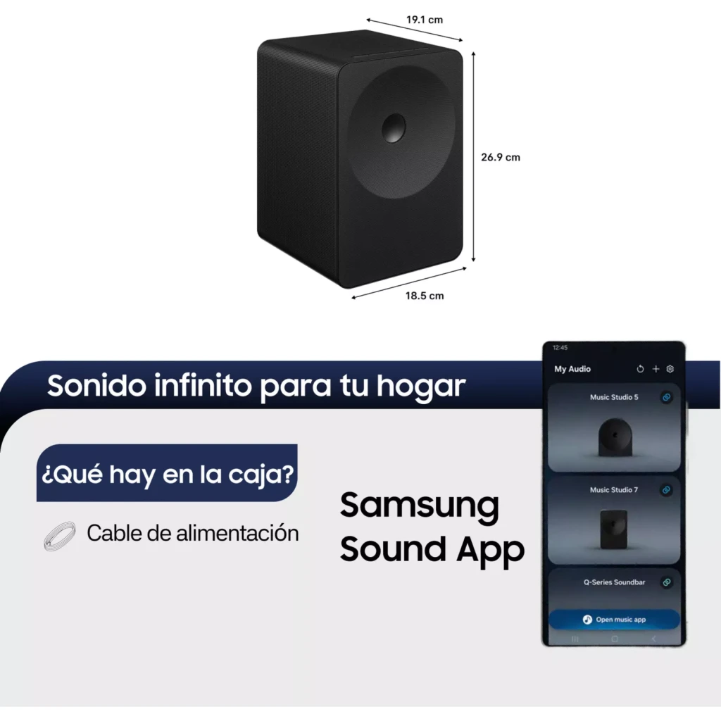 Imagen 2 de Parlante Samsung Music Studio 7 HW-LS70H 3.1.1 Wifi Bluetooth Negro