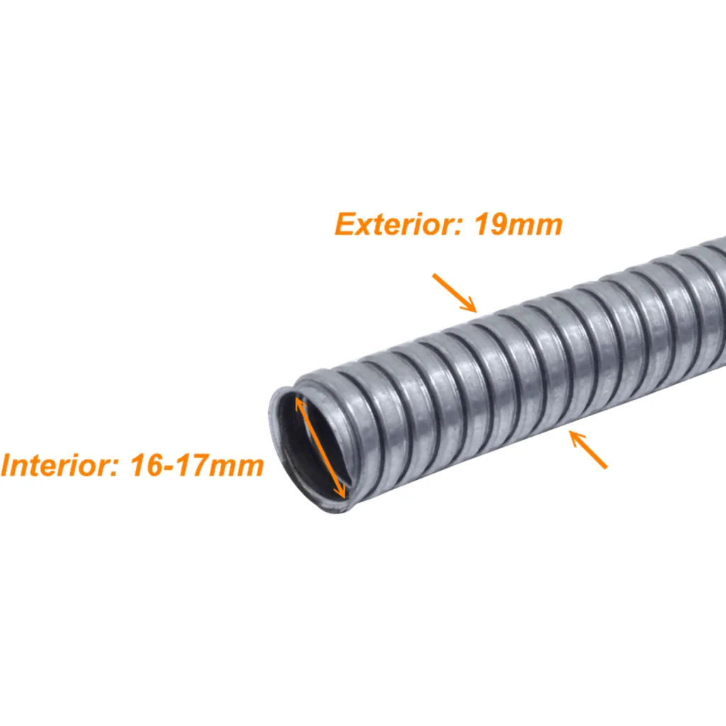 Imagen 2 de Solo-Metal 20mm Rollo-50mt Conduit Flexible Diametros ext/int 19/17mm