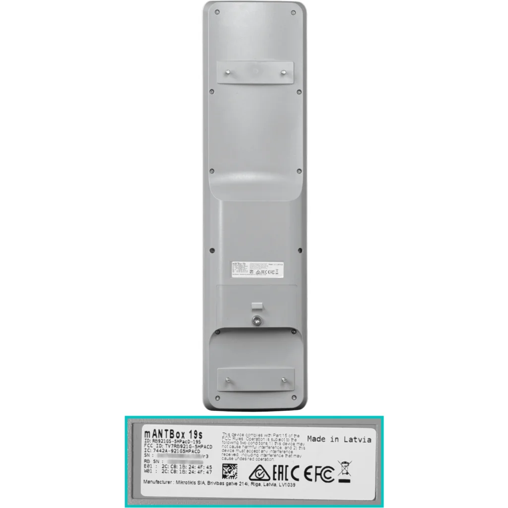 MIKROTIK 1-1000 1-SFP 19dBi 5GHz 31dBm inc24V L4 RB921GS-5HPacD-19S