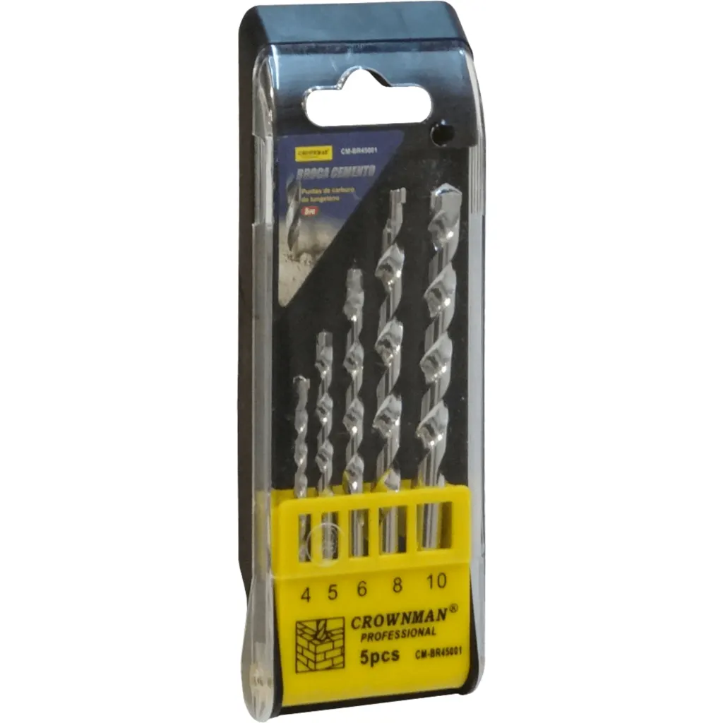 Imagen 1 de Brocas Concreto 4x74mm 5x84mm 6x99mm 8x119mm 10x119mm 5un. CM-BR45001