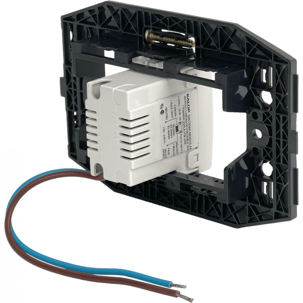 Imagen 1 de KALOP Type-C 1xUSB-C 1xUSB-A Total 3A 10W 100-240VAC Bastidor KS40493
