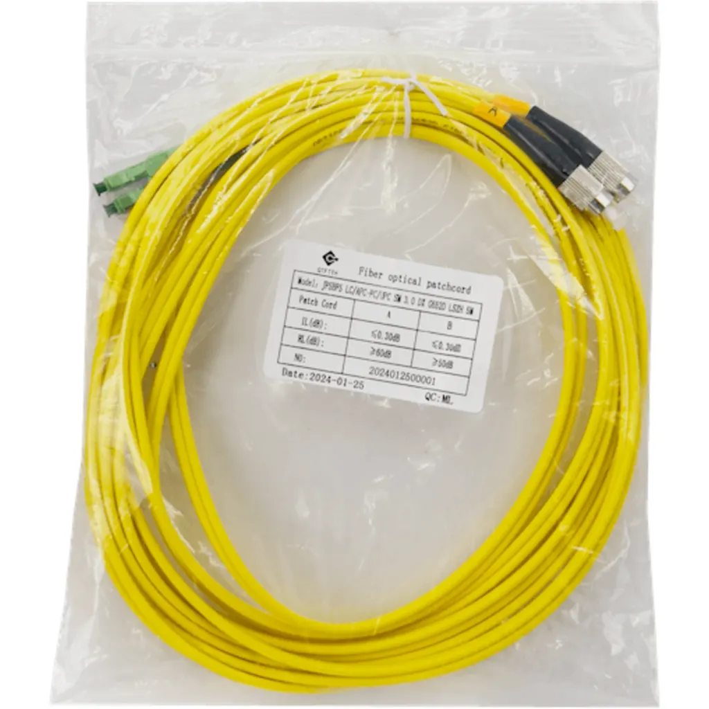 Imagen 2 de 5mt LC/APC-FC/UPC MonoModo SM Duplex Jumper Cable Fibra 9/125um 3mm