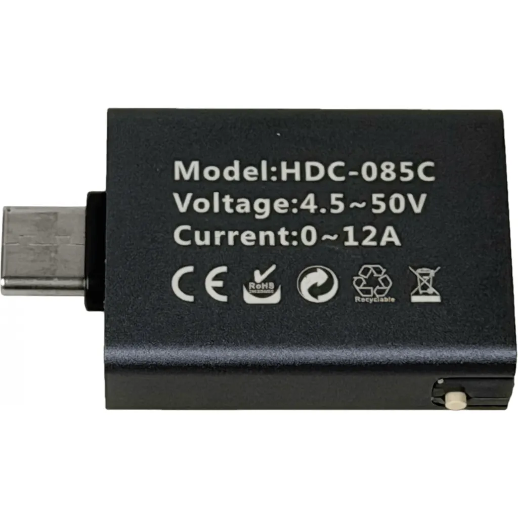 Imagen 2 de Tester mWh mAh Digital USB-C 4,5-50VDC 0-12Ampere 0-600Wats 1-CM 1-CH