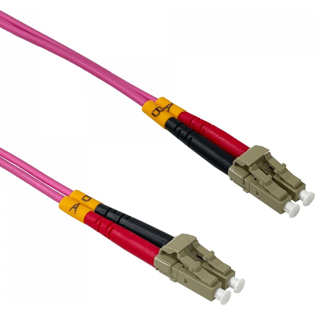 LSZH 2MT LC-LC OM4 MULTIMODO MM DUPLEX JUMPER FIBRA 50/125UM 3MM