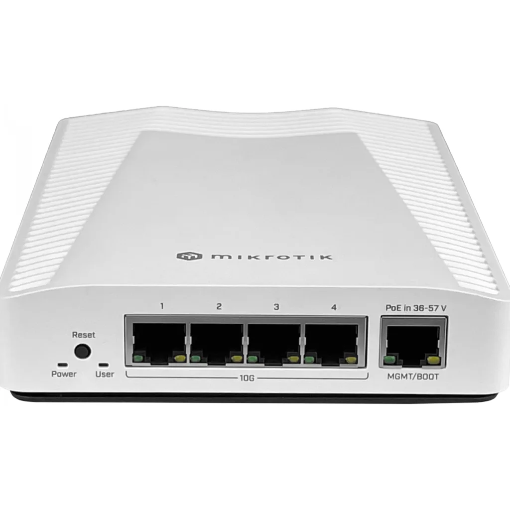 Cloud Router Switch CRS304-4XG-IN (RouterOS L5), desktop enclosure (EU)