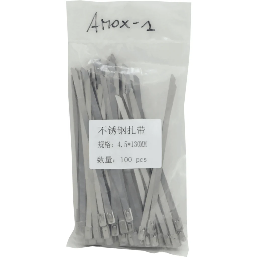 Imagen 1 de Amarra 130x4,5mm Acero Inoxidable 0,3mm 100-unidades Metalica