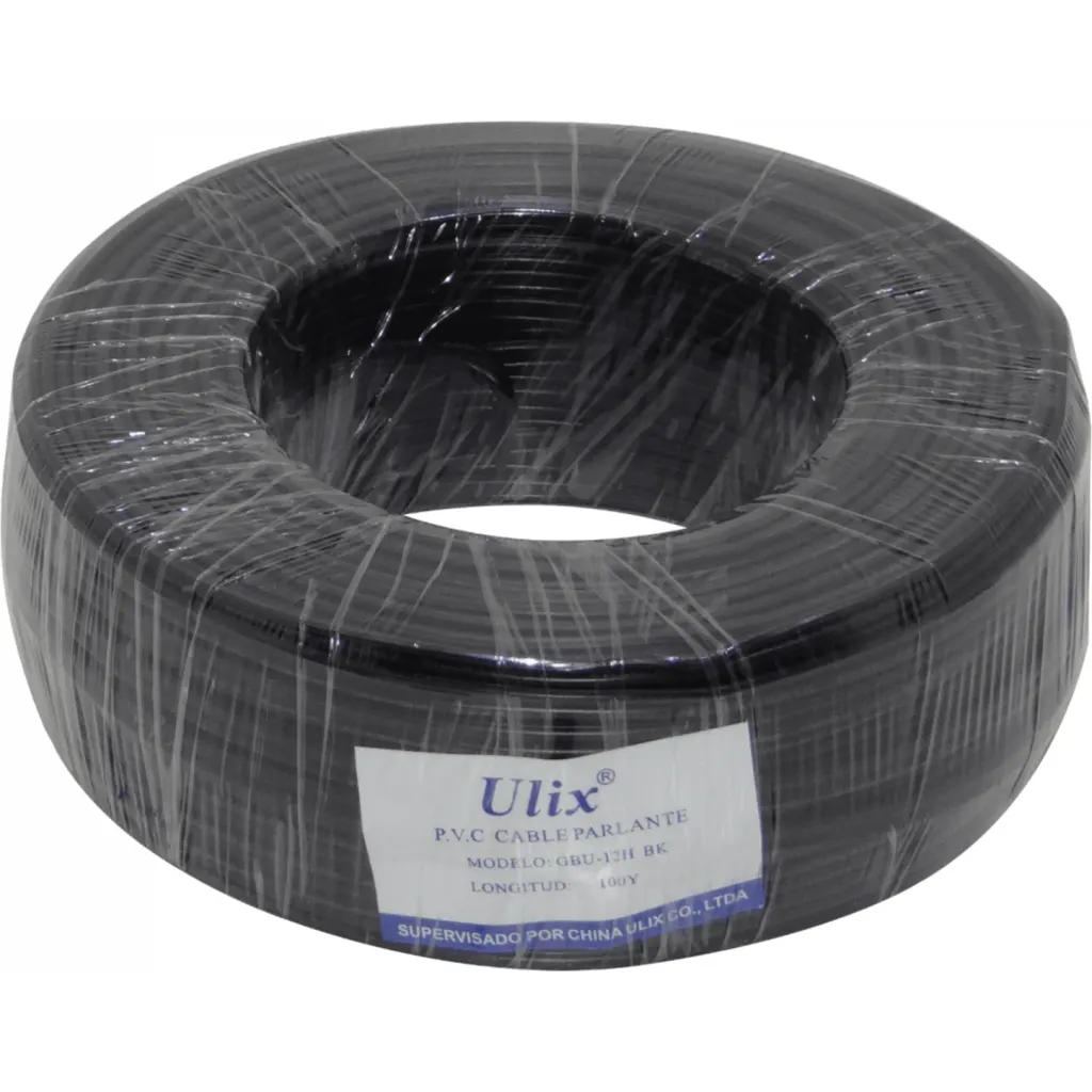 Imagen 1 de 2x16AWG CCA 100mts Cable PVC Negro Paralelo Multifilar Aluminio