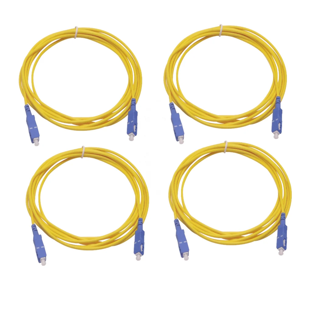 4-unids 3mt SC-SC/UPC SM Simplex Jumper Cable Fibra 9/125um 3mm