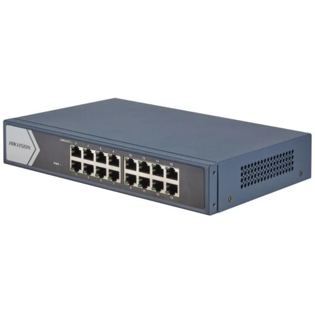 Imagen 1 de SWITCH 10/ 100/ 1000 16P/ RACKEABLE/ NO ADMIN DS-3E0516-E(B)/ METALICO HIKVISION