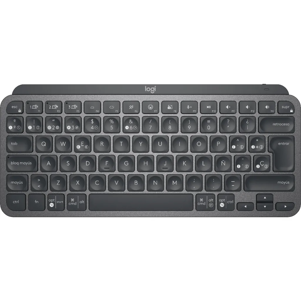Teclado Español iluminado Bluetooth Logitech MX Keys Mini Grafito