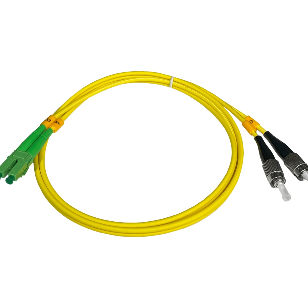 1mt LC/APC-FC/UPC MonoModo SM Duplex Jumper Cable Fibra 9/125um 3mm