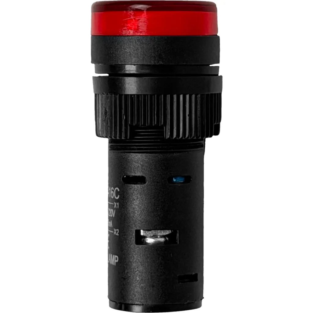 Imagen 1 de Rojo Luz Piloto LED 220VAC 15mm-diametro 19mm-cabeza 45mm-altura