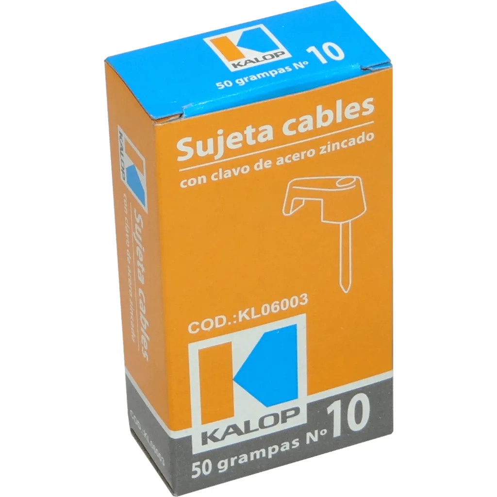 Imagen 1 de KALOP 50-UN No10 Gris 3x8,5mm Clavo-16x2mm Zincado Sujeta-Cable