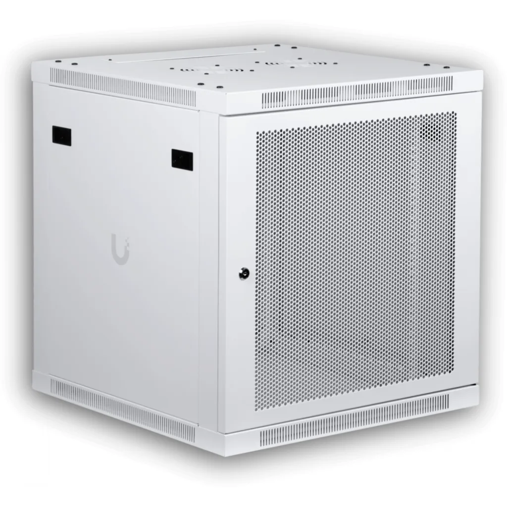 UBIQUITI Blanco 12U 60cm-Fondo Microperforada Gabinete Rack Pared Muro