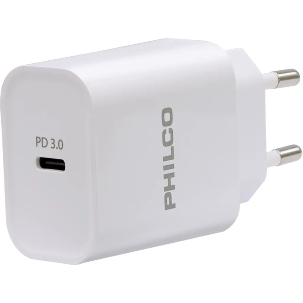 CARG. DE PARED QC3.0 C/PUERTO TIPO C SIN CABLE 20W PHILCO