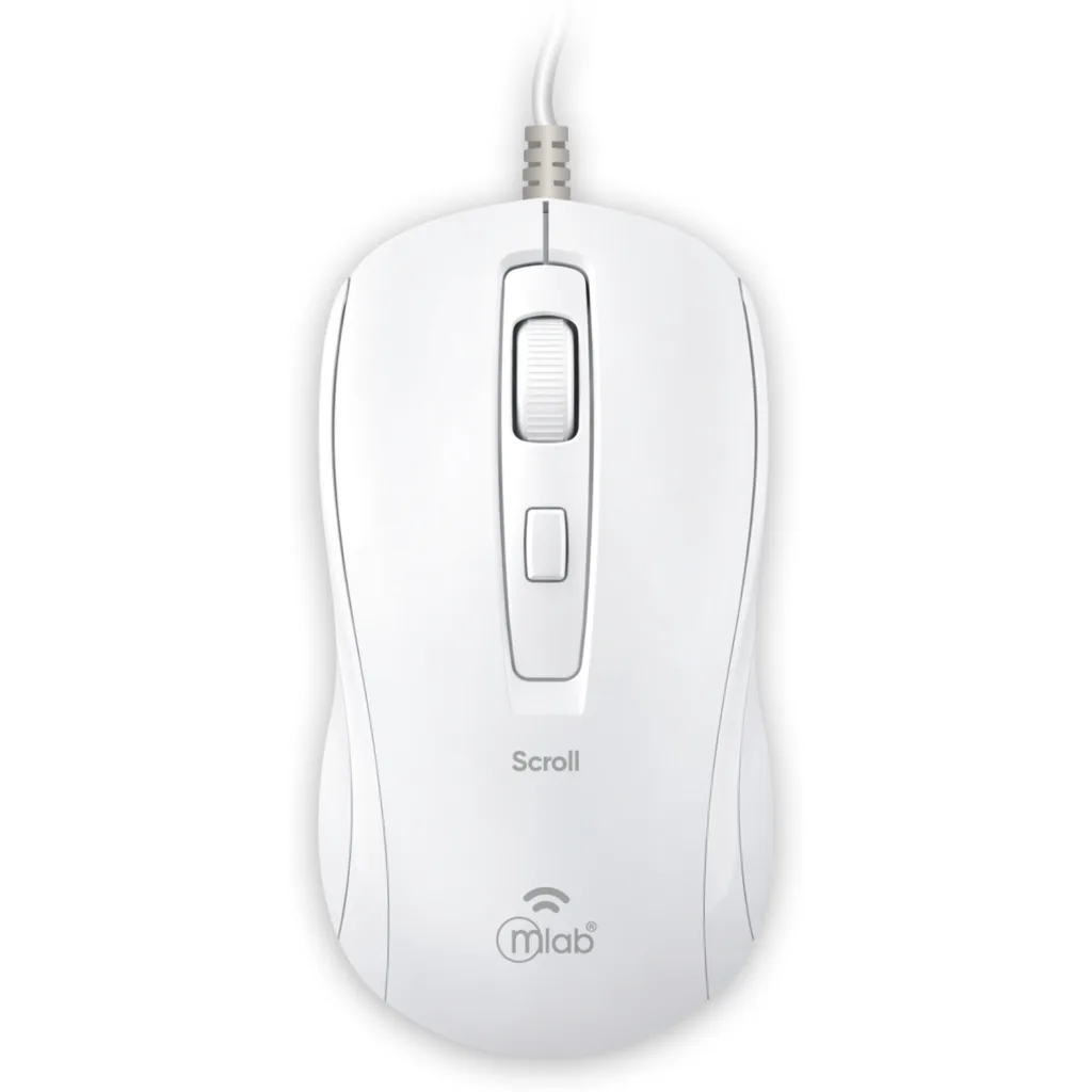 MLAB MOUSE CABLE USB 1600DPI SCROLL M40C WHITE